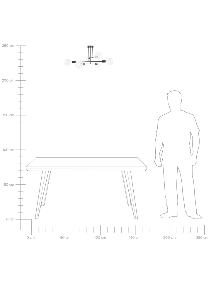 Beliani Deckenleuchten KIDANE in Schwarz - (W) 61 x (H) 33 x (L) 61 cm günstig kaufen onesize