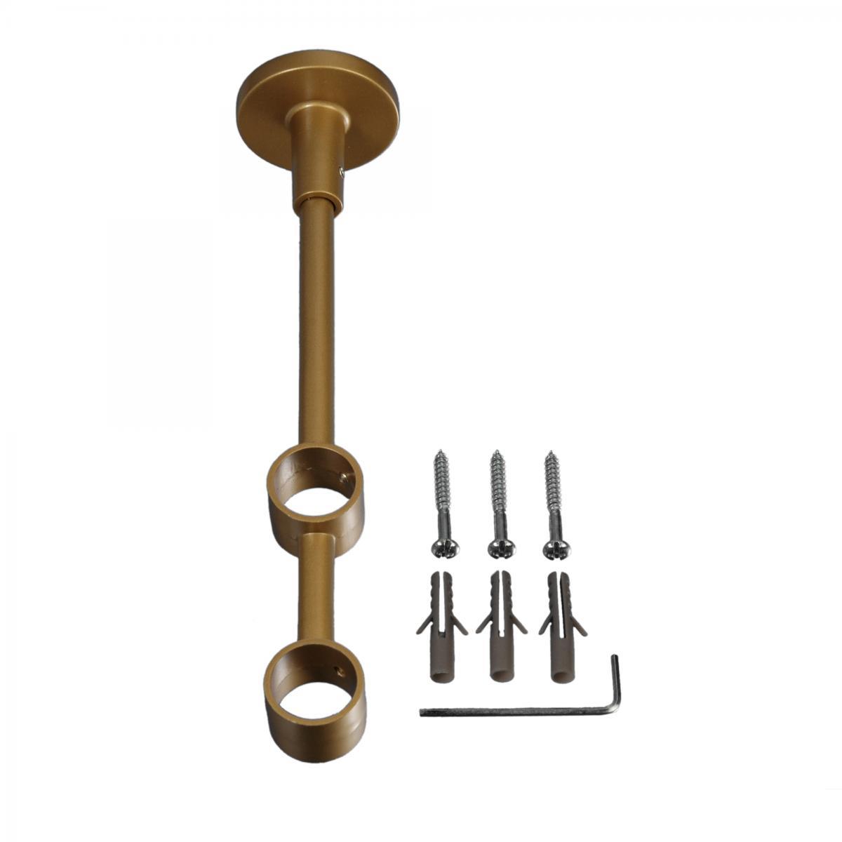 Bella Casa Doppelträger für Gardinenstangen 20 cm ø 20 mm goldmatt 1 Stück