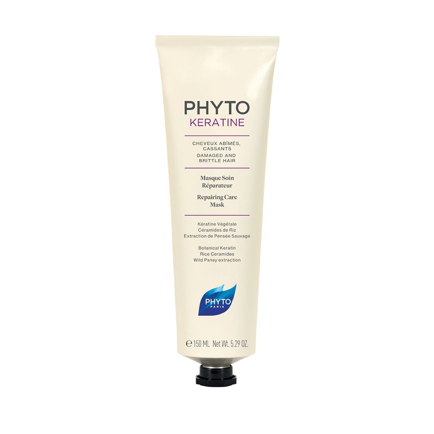 Phyto Phytokératine Masque Soin Réparateur- Cheveux abîmés Secs ou Très Secs 150 ml