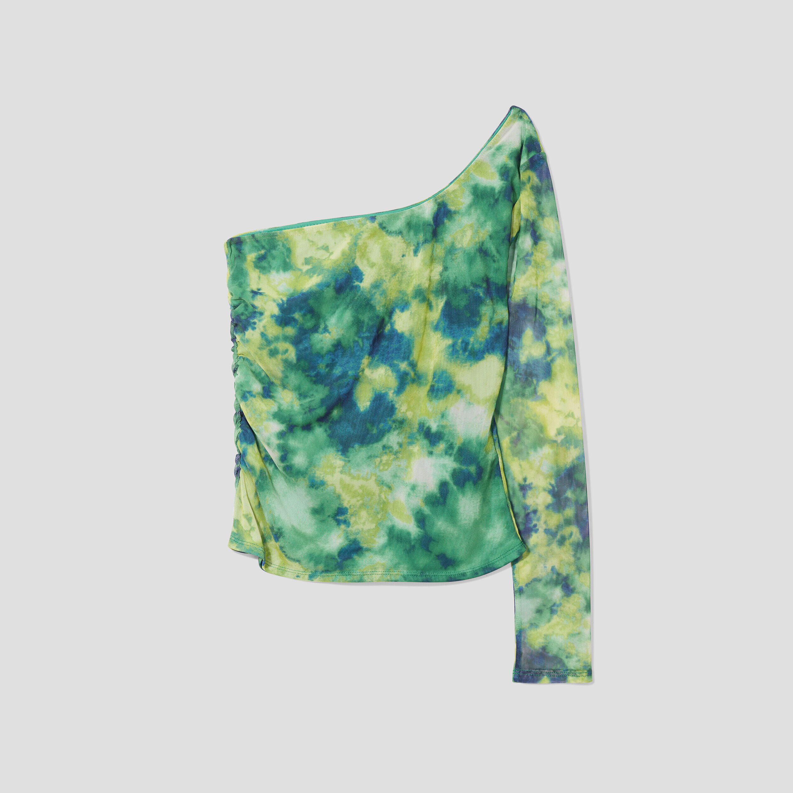 T-shirt asymétrique vert anis femme | Cache Cache