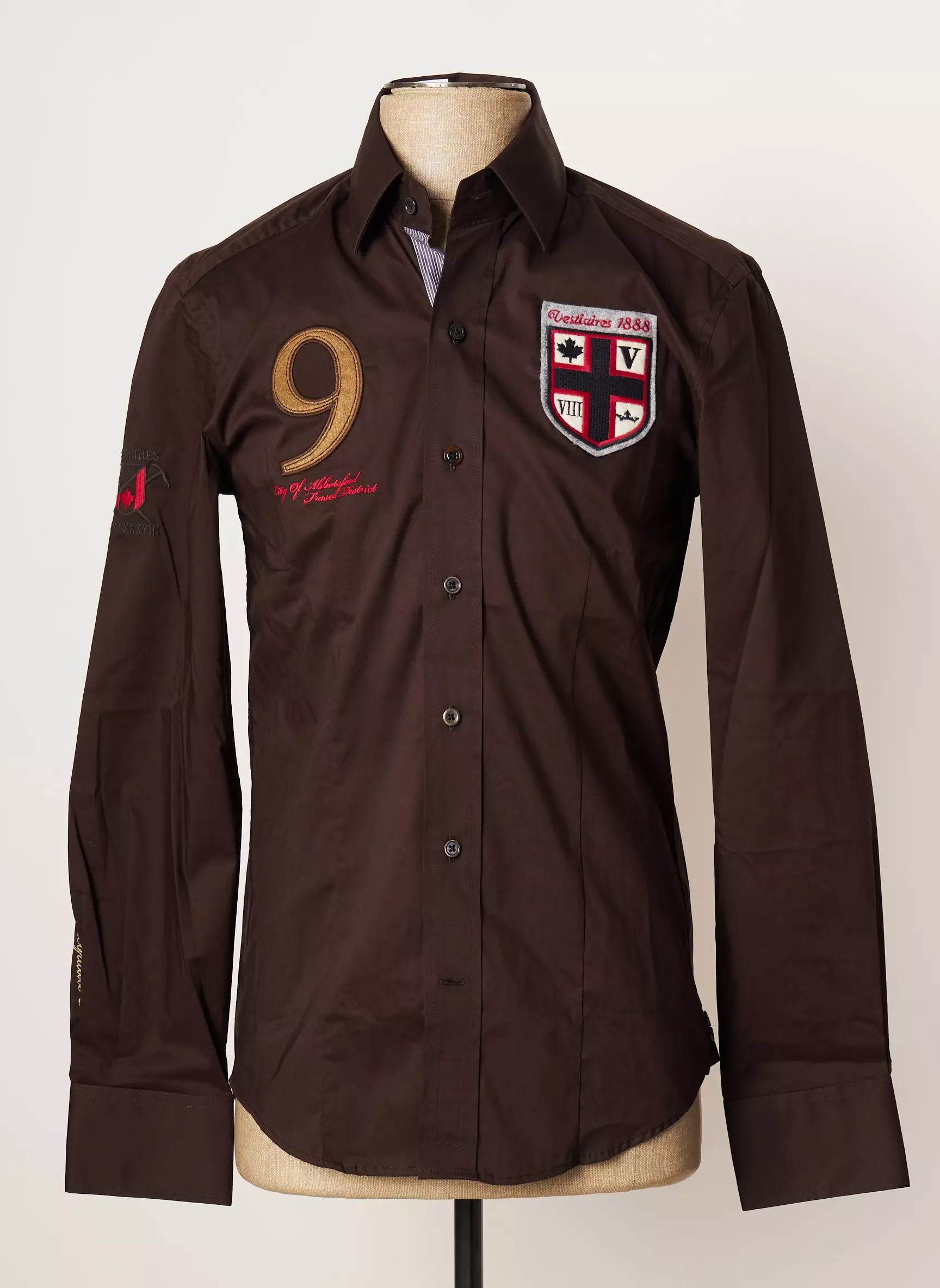 Vestiaires Principaute Cannoise Manches Longues Homme couleur marron