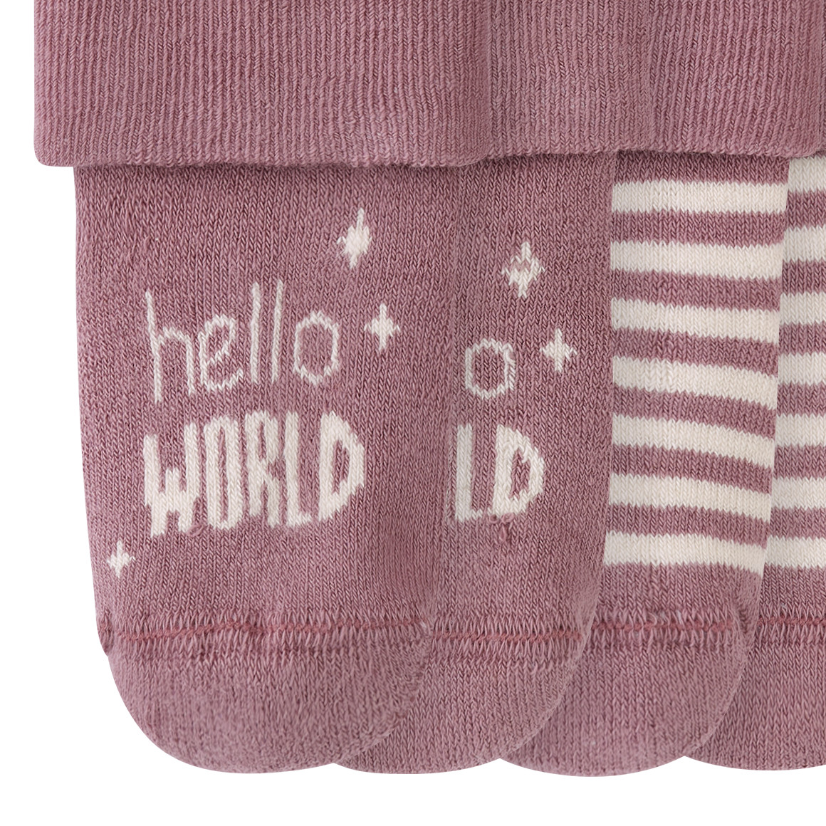 2 Paar Newborn Socken mit Umschlagbündchen