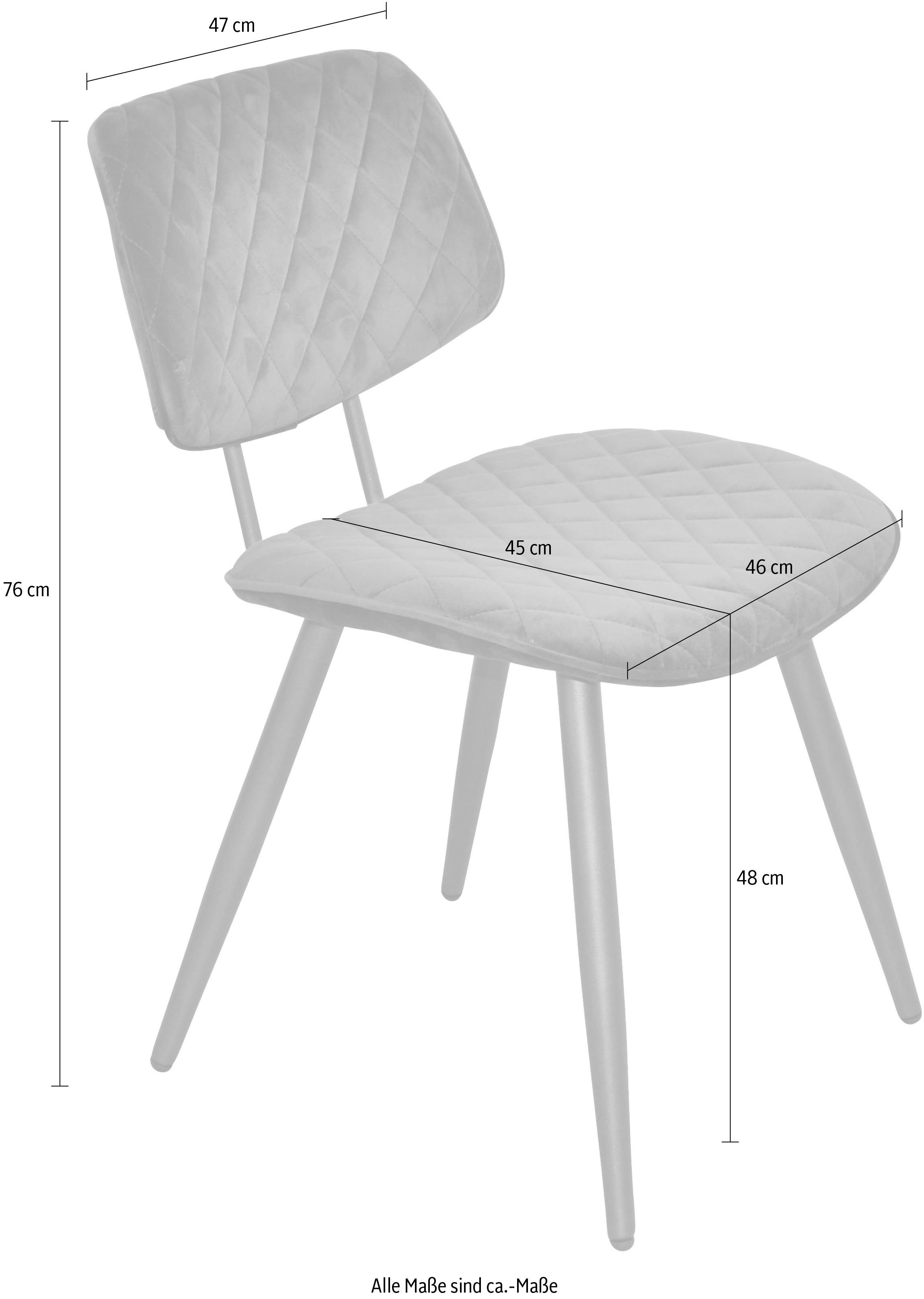 INOSIGN Polsterstuhl (Set, 1 St), Gestell aus Stahlrohr, Sitz und Rücken schaumstoffgepolstert