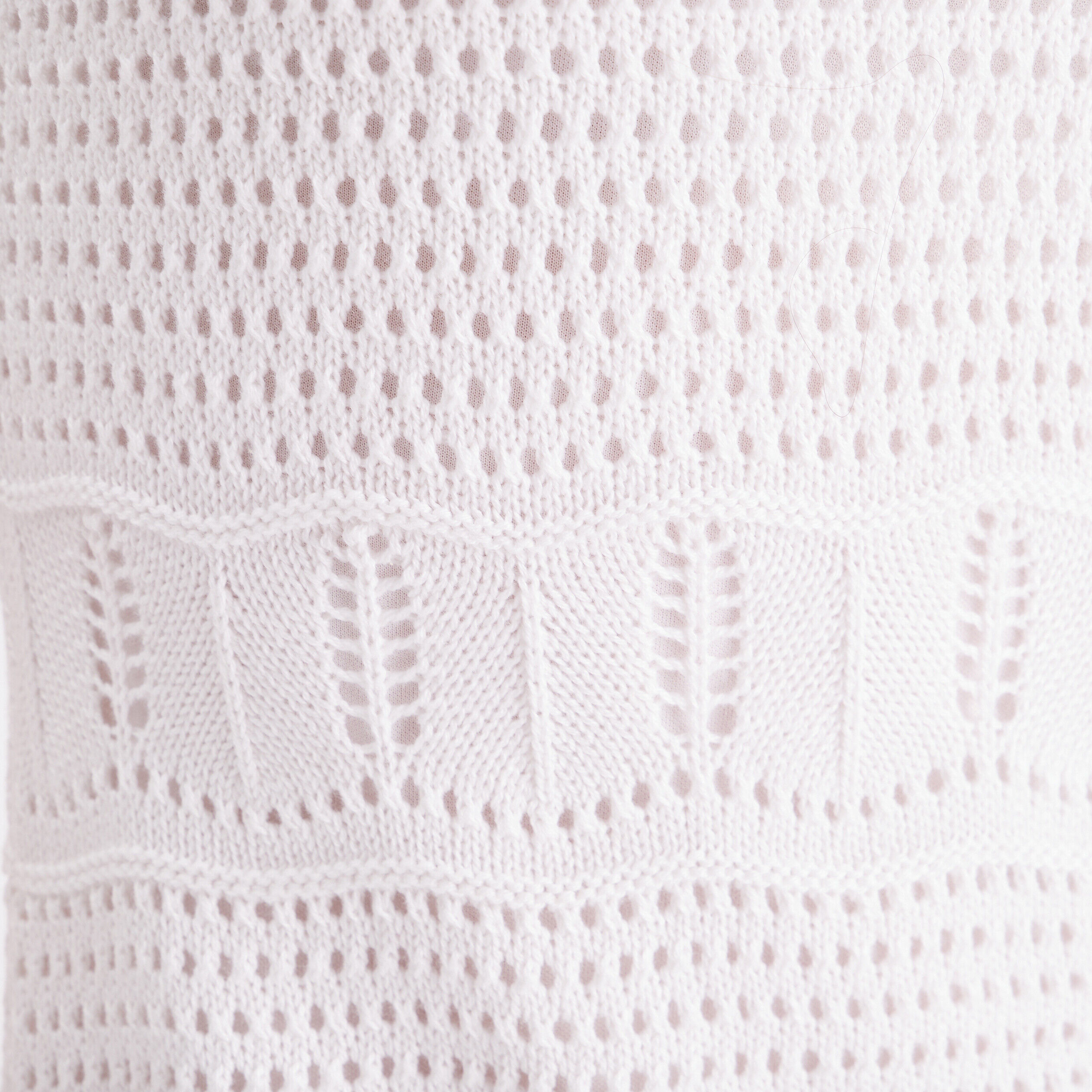 Robe longue trapèze crochet ecru femme | Cache Cache