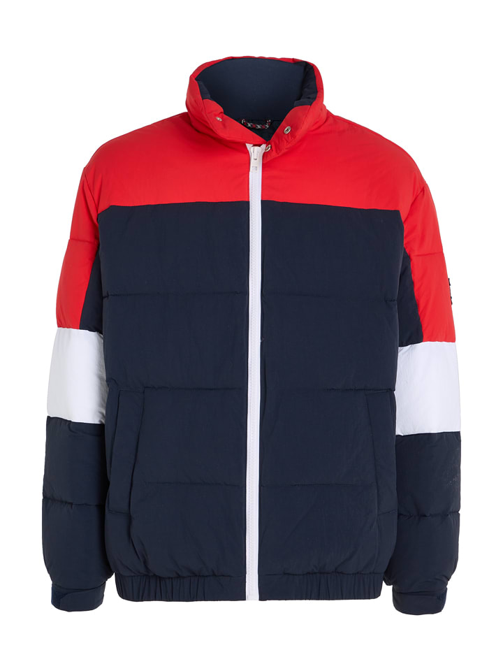Tommy Hilfiger Winterjacke in Dunkelblau/ Rot günstig kaufen