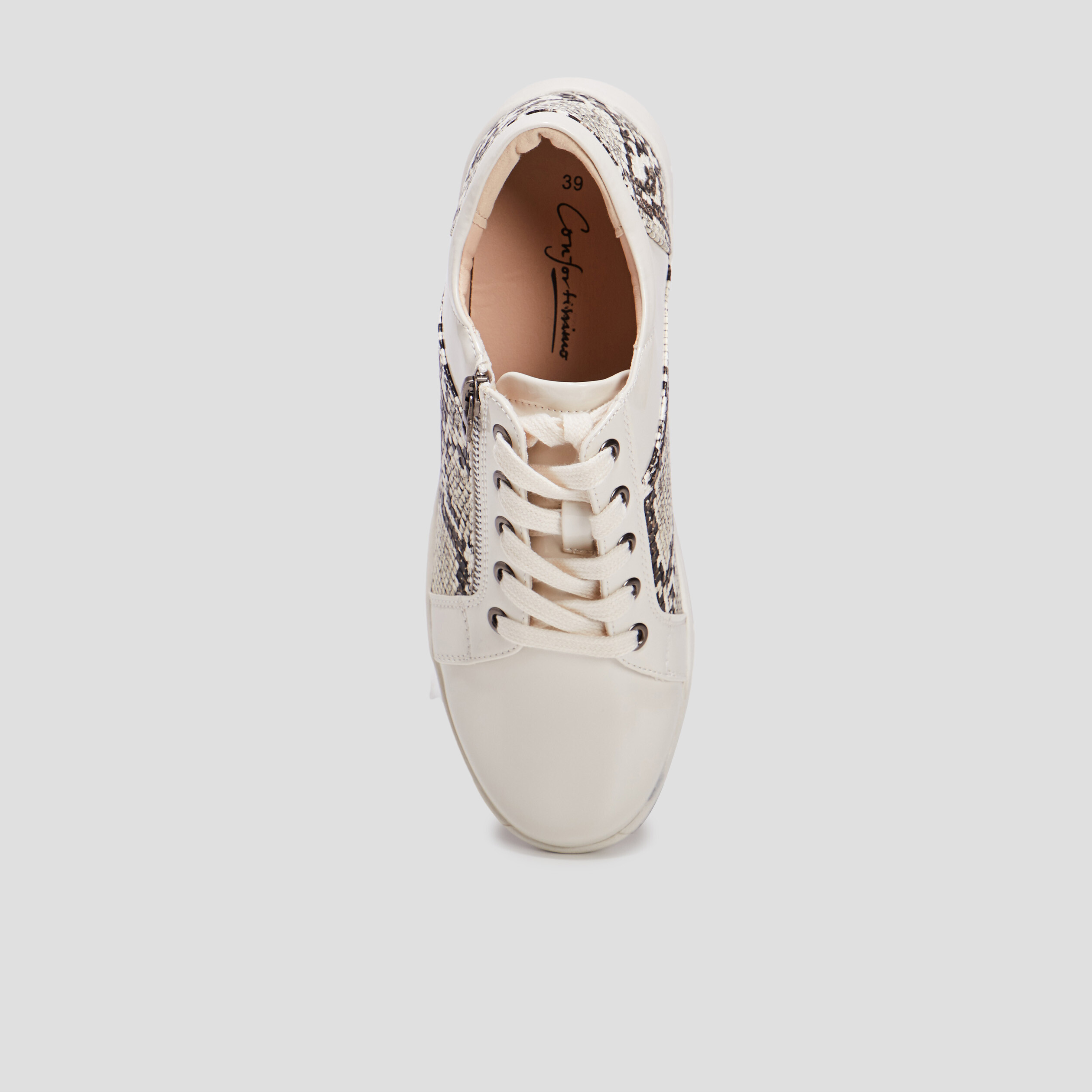Derbies à lacets pied large blanc femme | La Halle