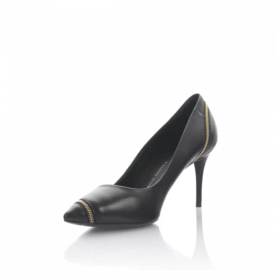 Giuseppe Zanotti - Pumps Nappaleder Zierreißverschluss schwarz - schwarz
