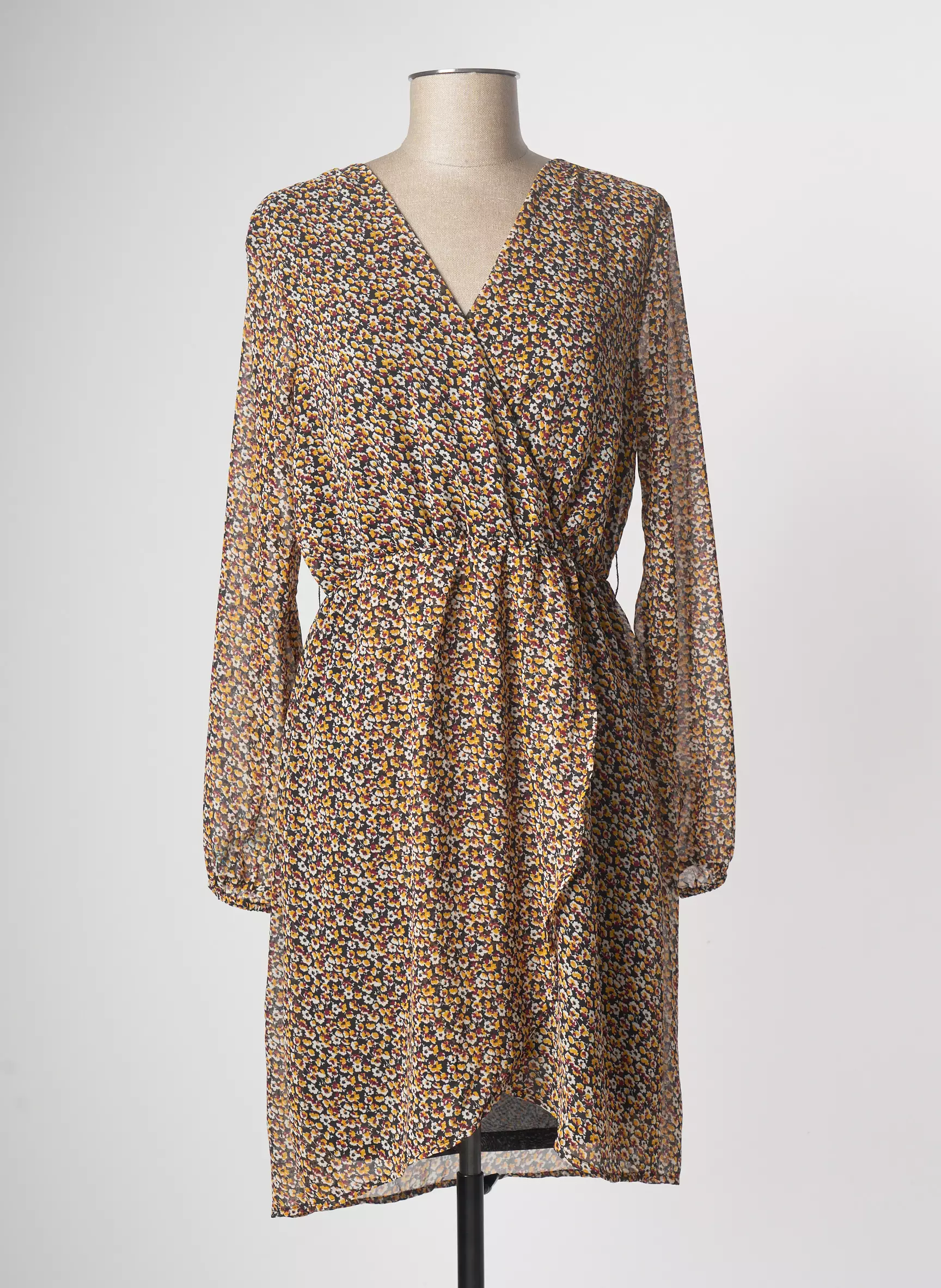Only Robes Mi Longues Femme couleur jaune