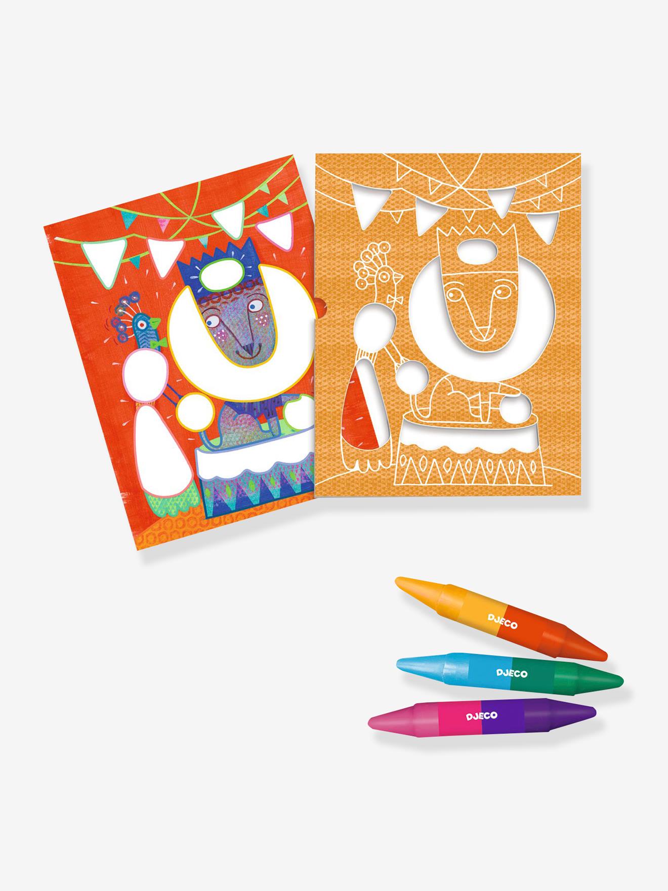 Coloriage pour les petits Funambule et balles DJECO bleu