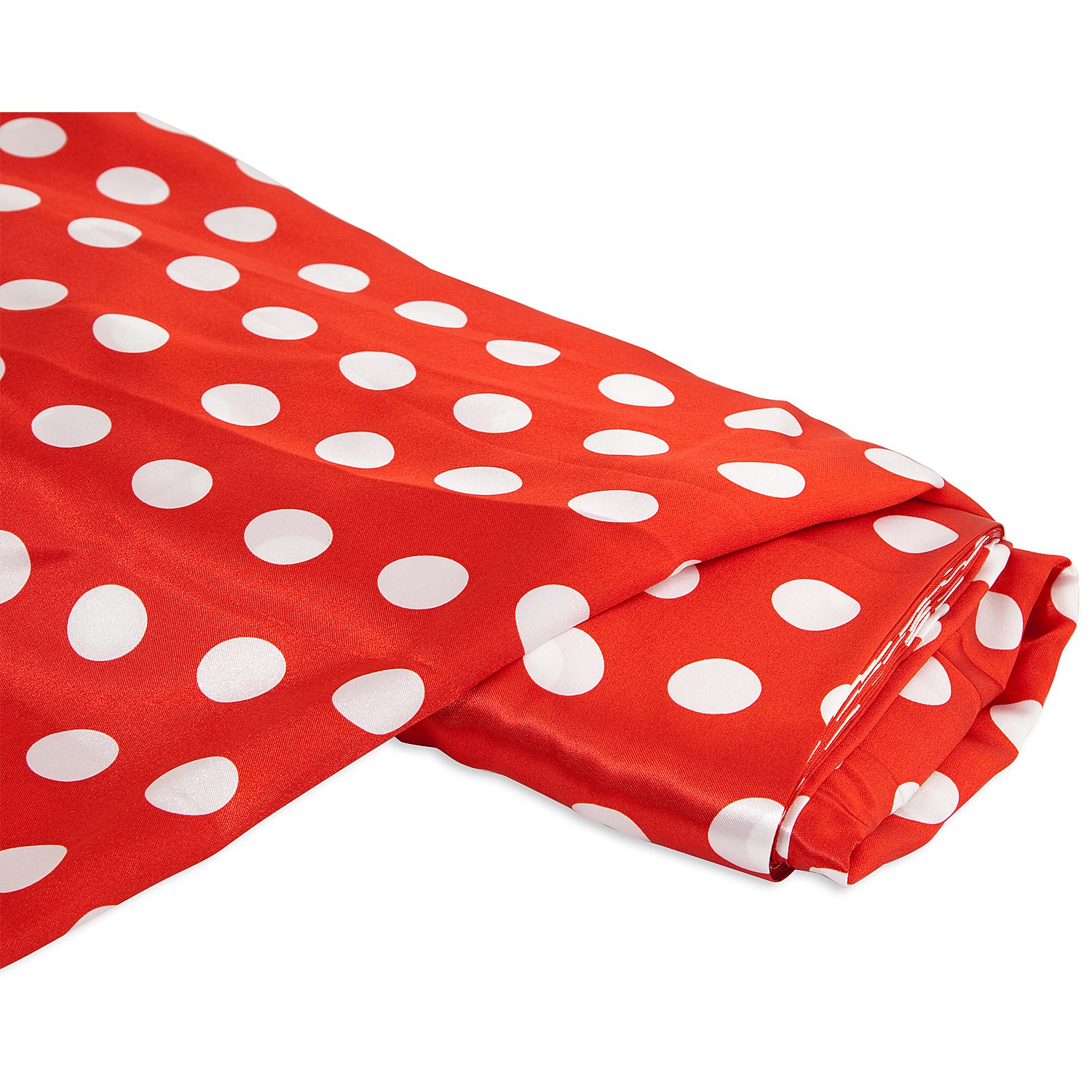 Satin Tupfen, rot/weiß