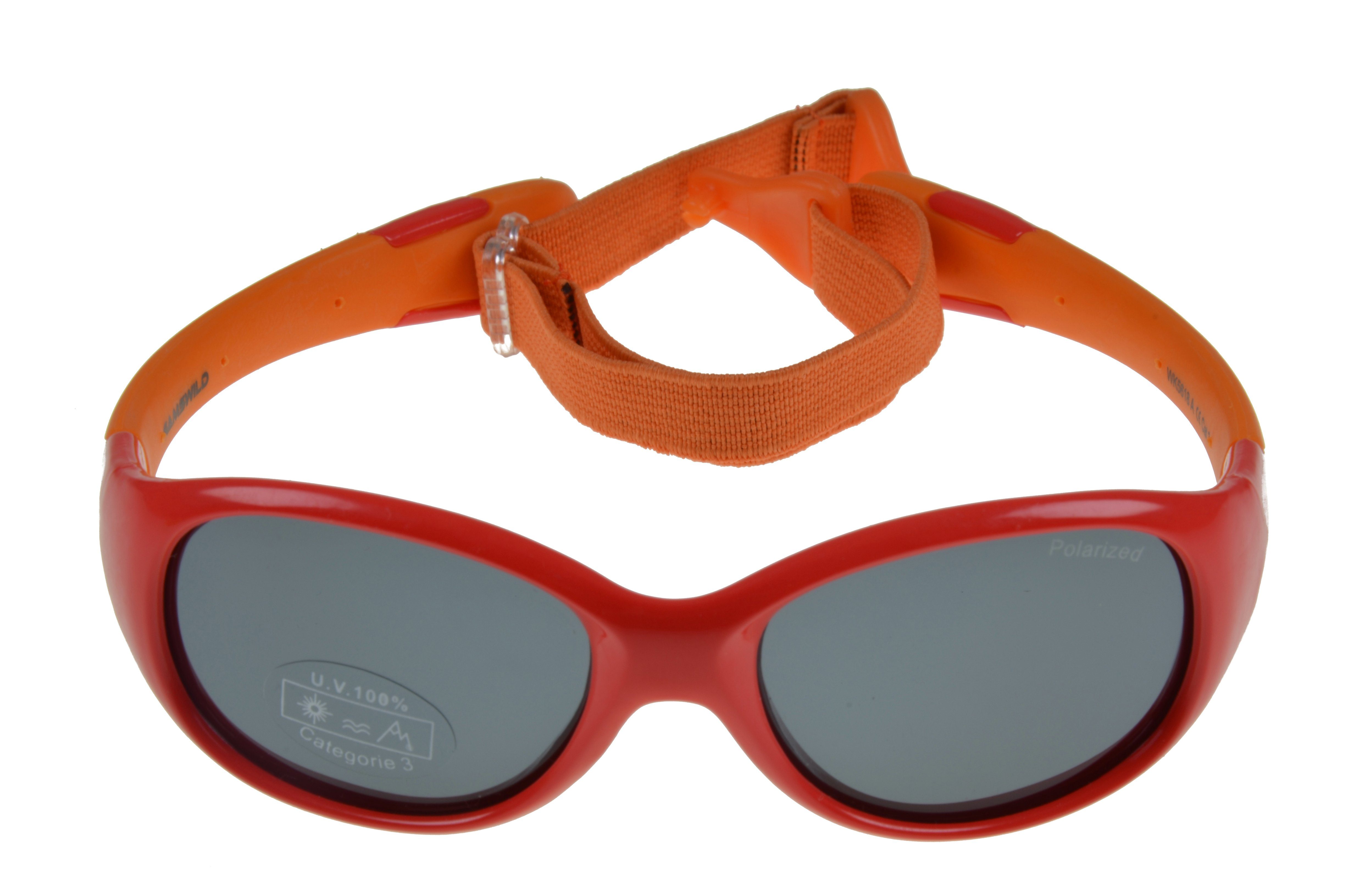Gamswild Sonnenbrille WK5618 GAMSKIDS Kinderbrille 2-5 Jahre Kleinkindbrille Mädchen Jungen kids Unisex, rosa, grün, rot-orange incl. Brillenband