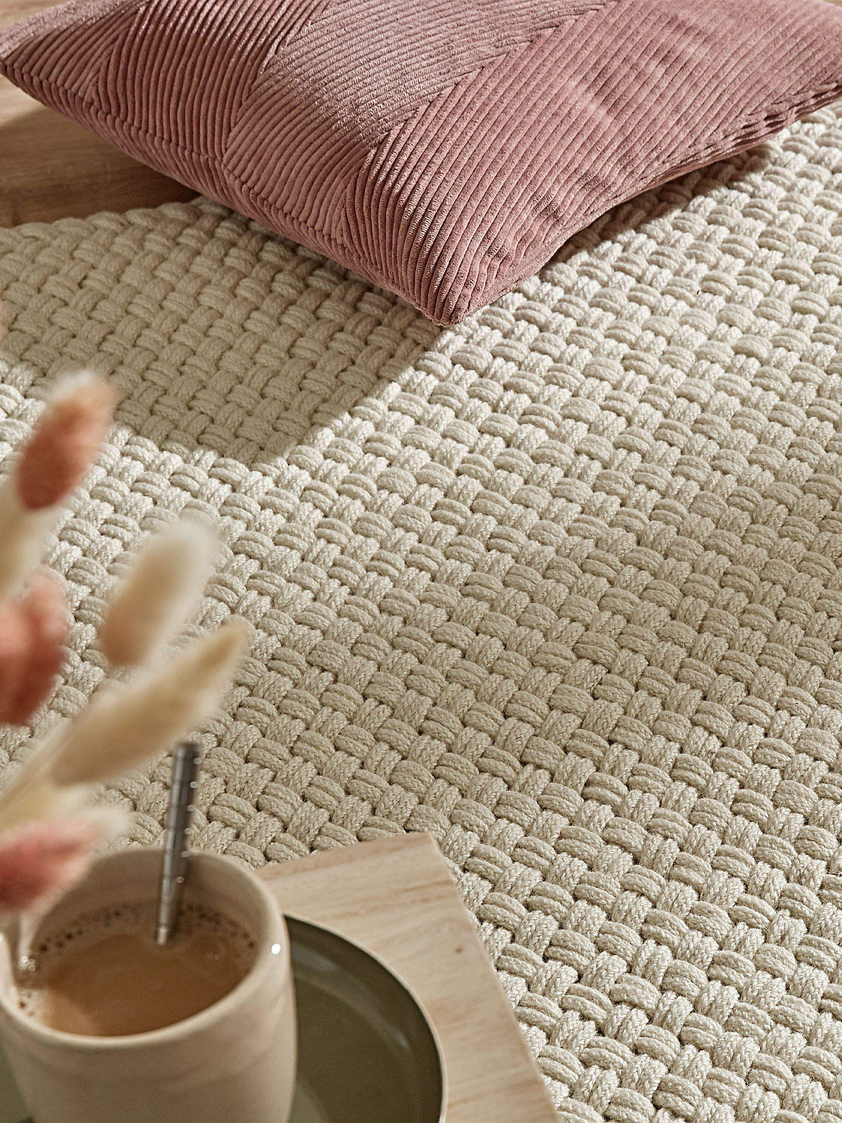 Aarbogen Woll-Teppich, White