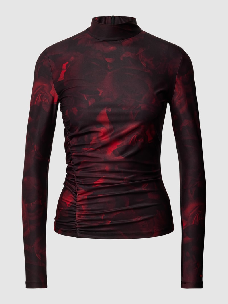 Longsleeve mit Rollkragen Modell 'Dachora' in rot
