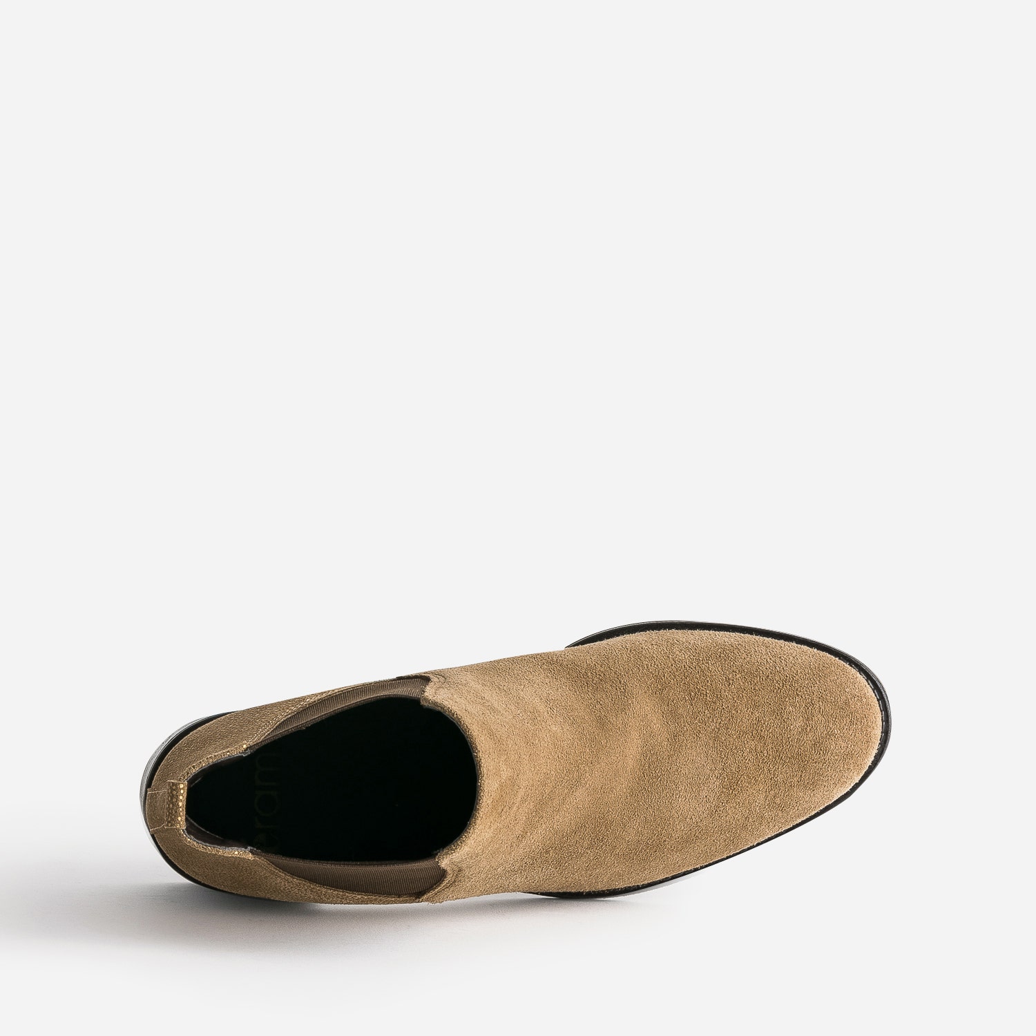 Chelsea boots éco-conçu taupe en cuir velours