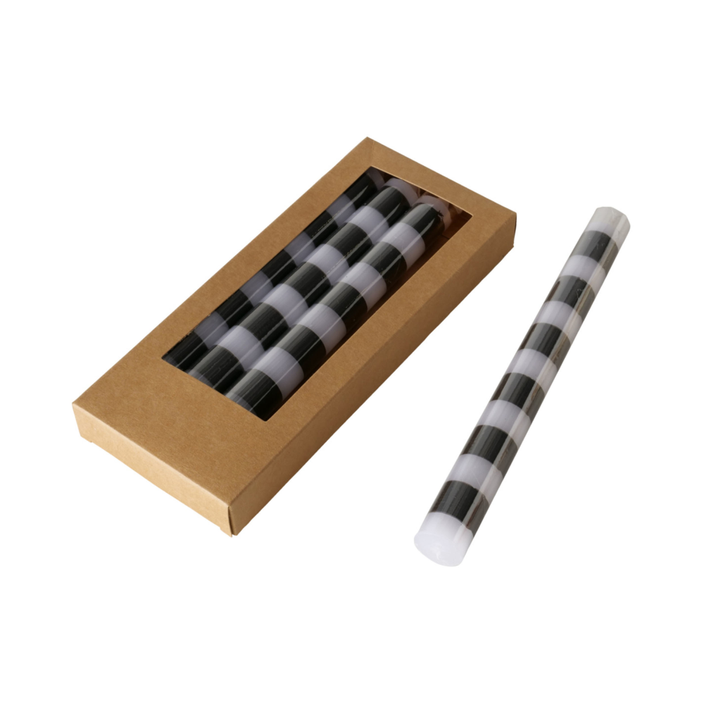 Stabkerzen-Set Stripy 4-teilig
