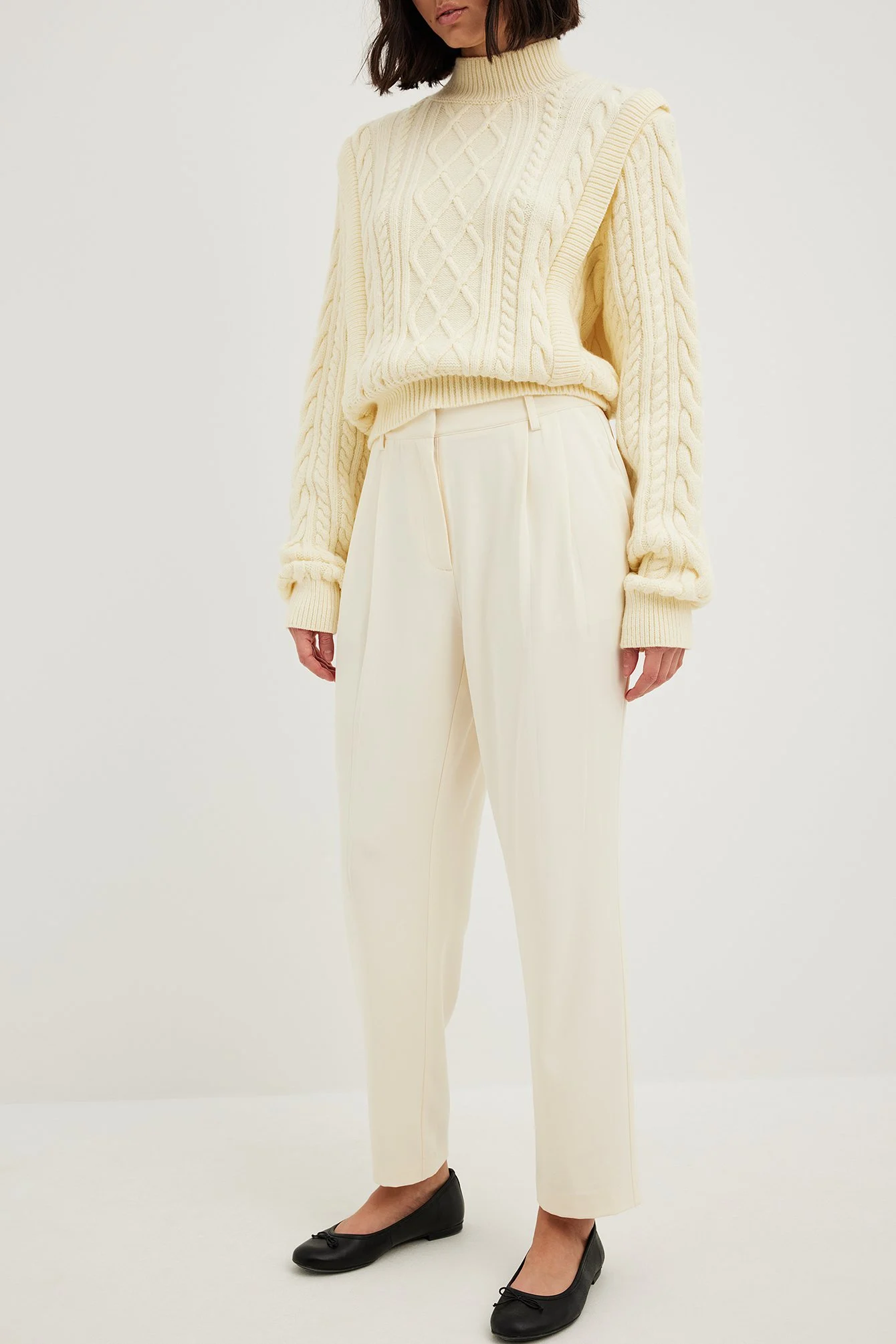 Crop-Hose mit hoher Taille