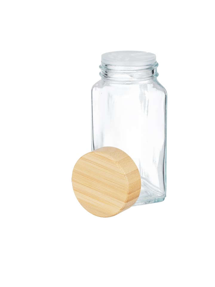 relaxdays 20 x Gewürzgläser in Transparent/ Natur - (B)4 x (H)11 x (T)4 cm günstig kaufen onesize
