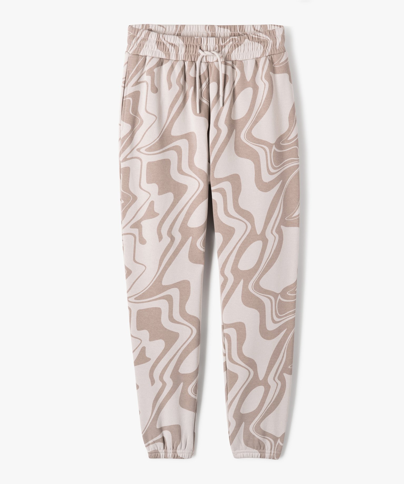 Pantalon de jogging fille imprimé avec intérieur molletonné imprime | GEMO