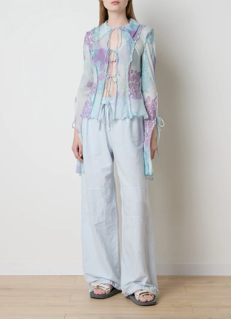 Acne Studios Semi-transparent top in silk blend