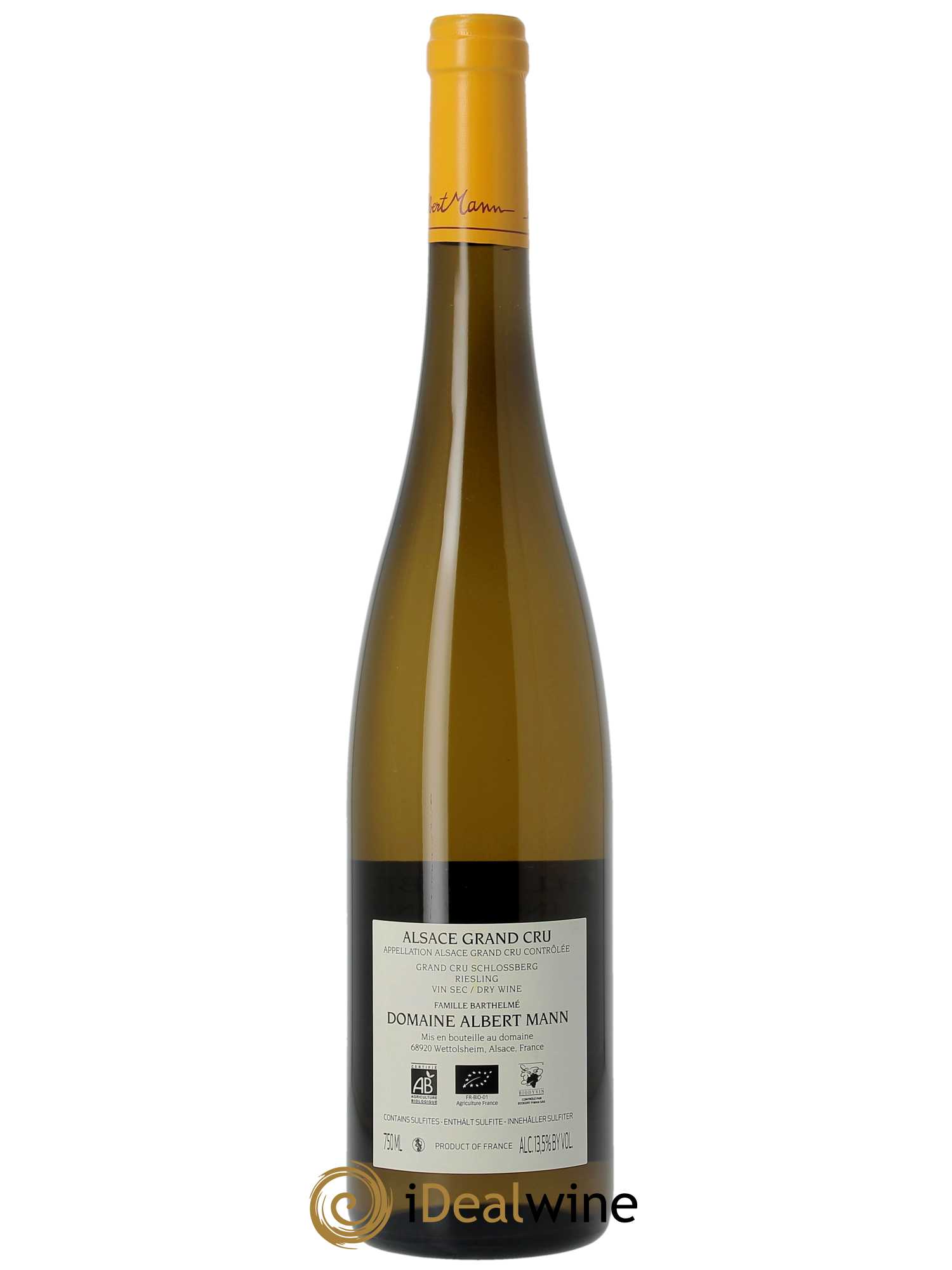 Riesling Grand Cru Schlossberg Albert Mann  2021 - Lot de 1 Bouteille