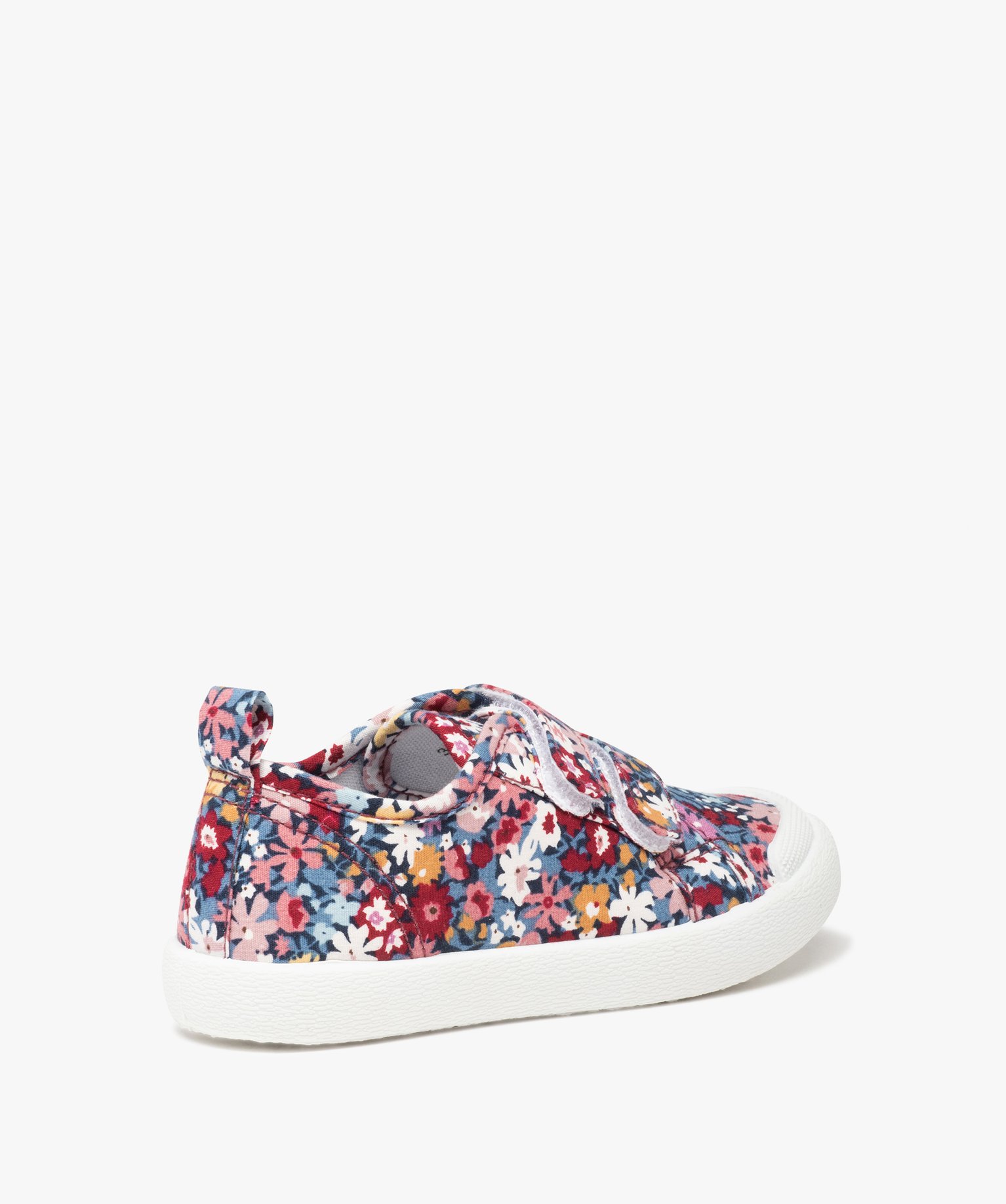 Baskets fille en toile à scratch et bout renforcé marine | GEMO
