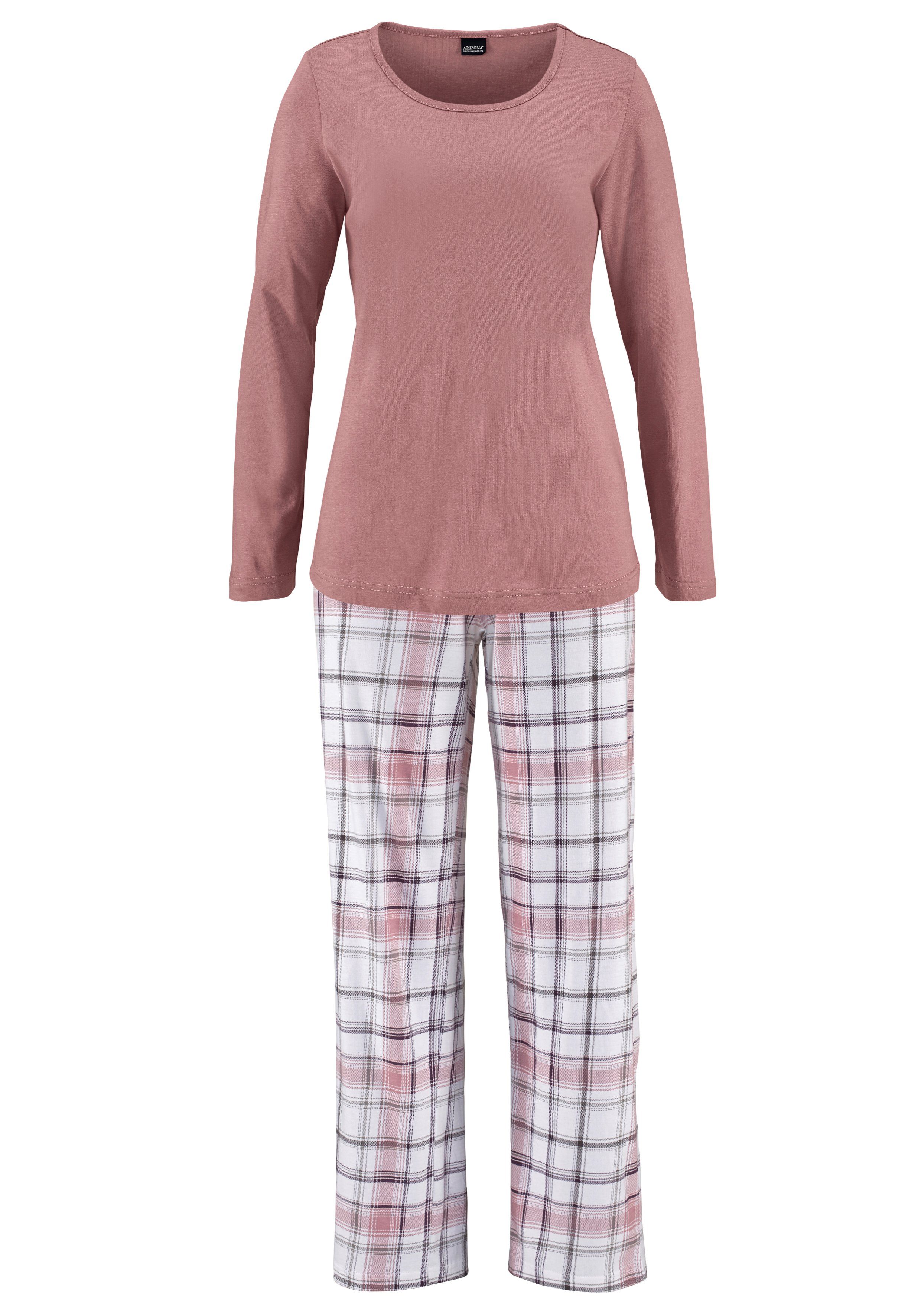 Arizona Pyjama (2 tlg., 1 Stück) mit Karo Muster
