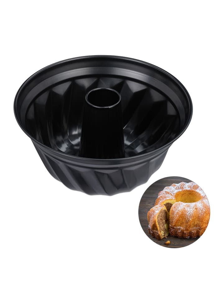 relaxdays Gugelhupfform in Schwarz - Ø 25 cm günstig kaufen onesize