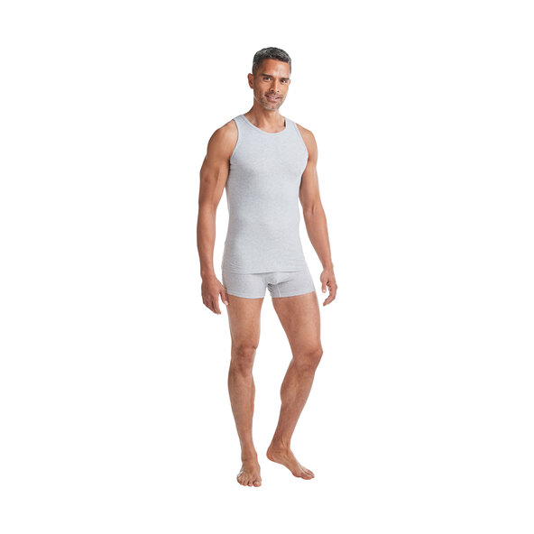 Tanktops, weiß/schwarz/grau, 3er Set
