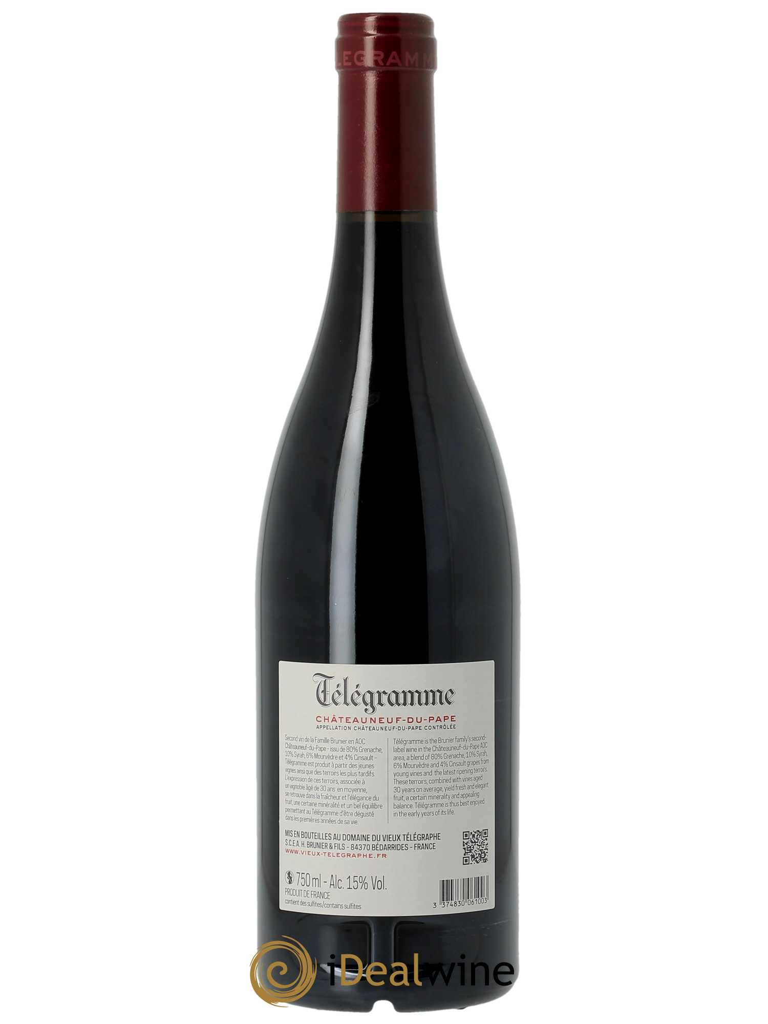 Châteauneuf-du-Pape Télégramme Vignobles Brunier  2021 - Lot de 1 Bouteille