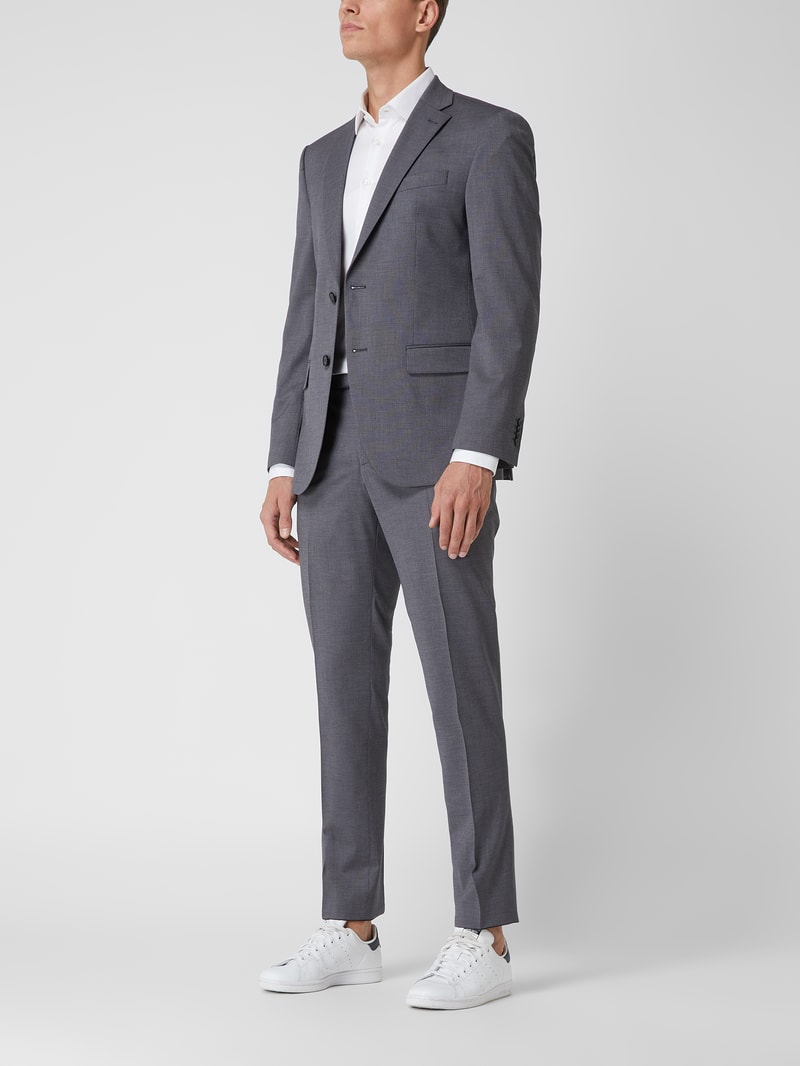 Modern Fit 2-Knopf-Sakko mit Stretch-Anteil Modell 'Grant' in anthrazit