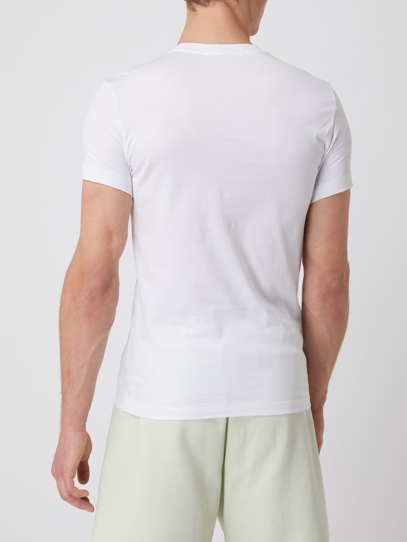 T-Shirt mit Brusttasche  in weiss