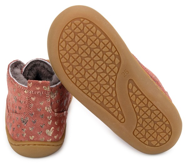 Develab ~ MidCut Schnürschuh Winter ~ Pink Hearts