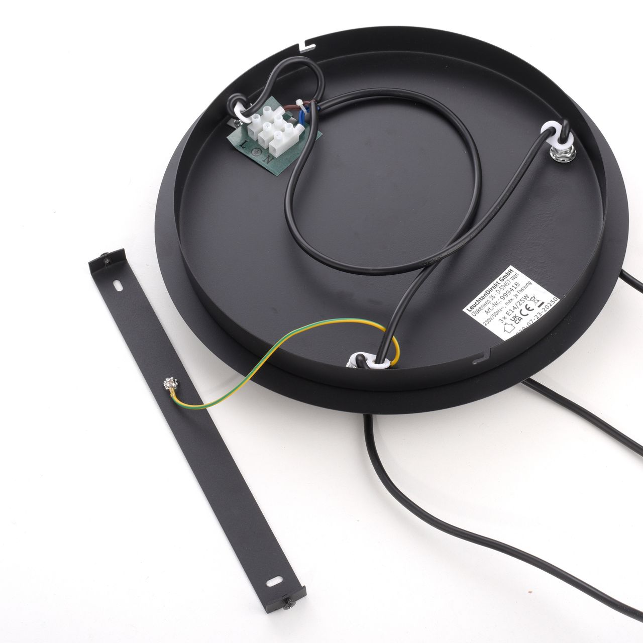 JUST LIGHT Pendelleuchte GREEN ZEA, 3x E14/25 Watt max., rauchfarbene Gläser, rund, Schwarz
