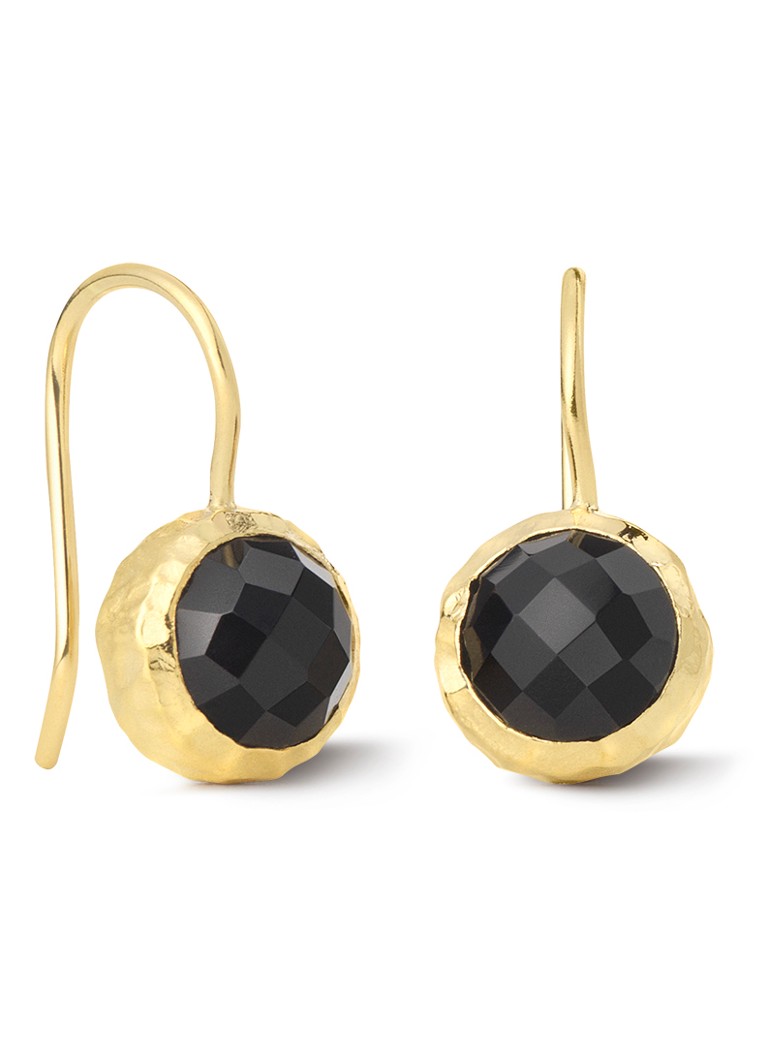 Casa Jewelry Amalfi Onyx drop earrings gold plated