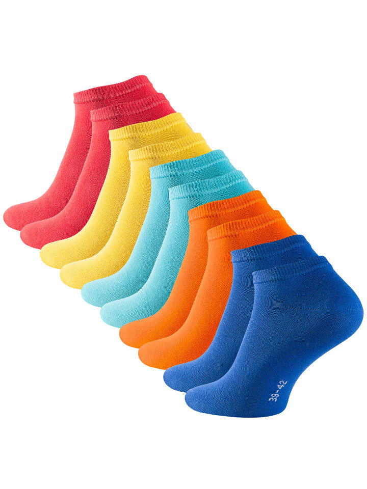 Cotton Prime® 10 Paar COTTON-Essentials Sneaker-Socken in Fun Colours günstig kaufen