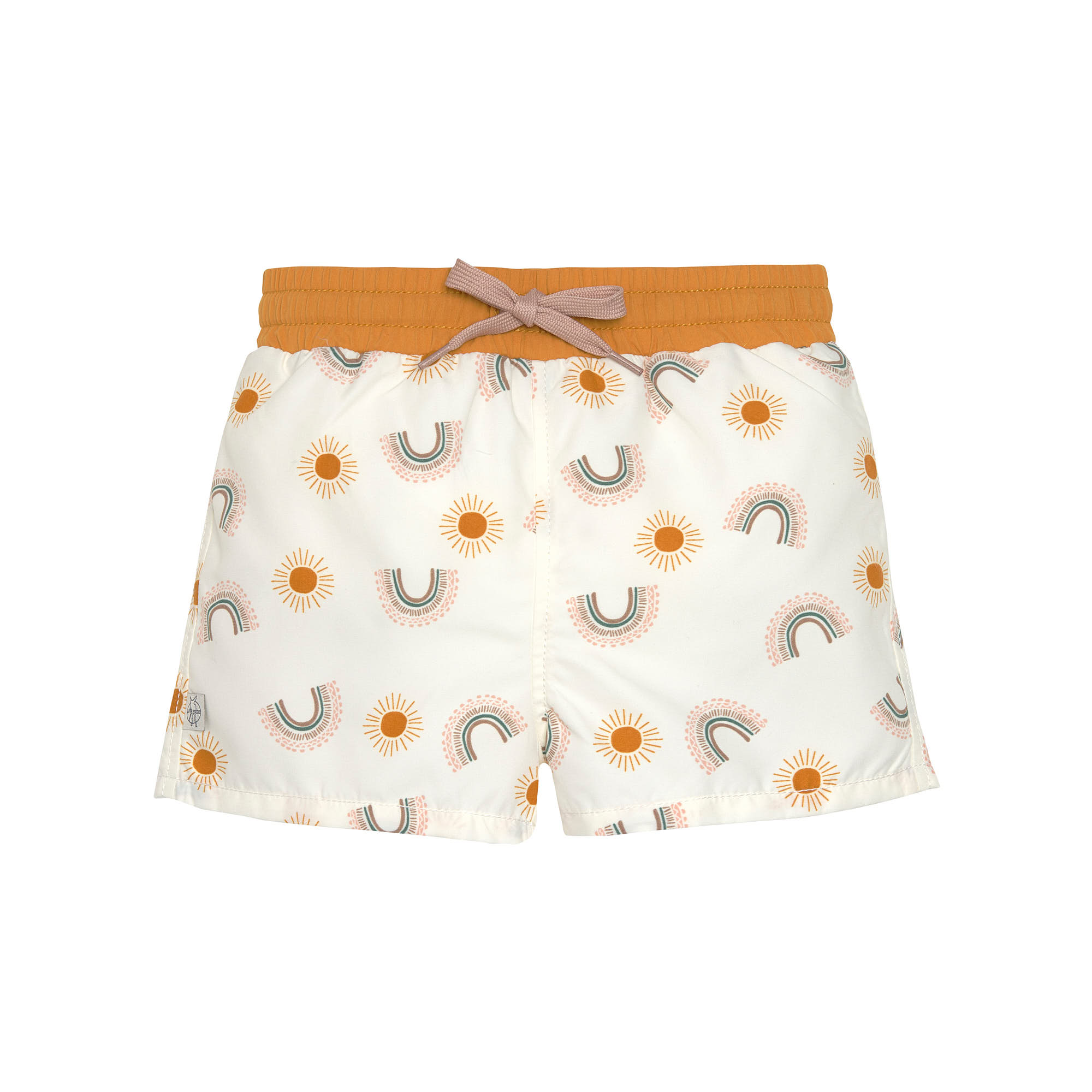 Badehose Baby - Regenbogen, Weiß