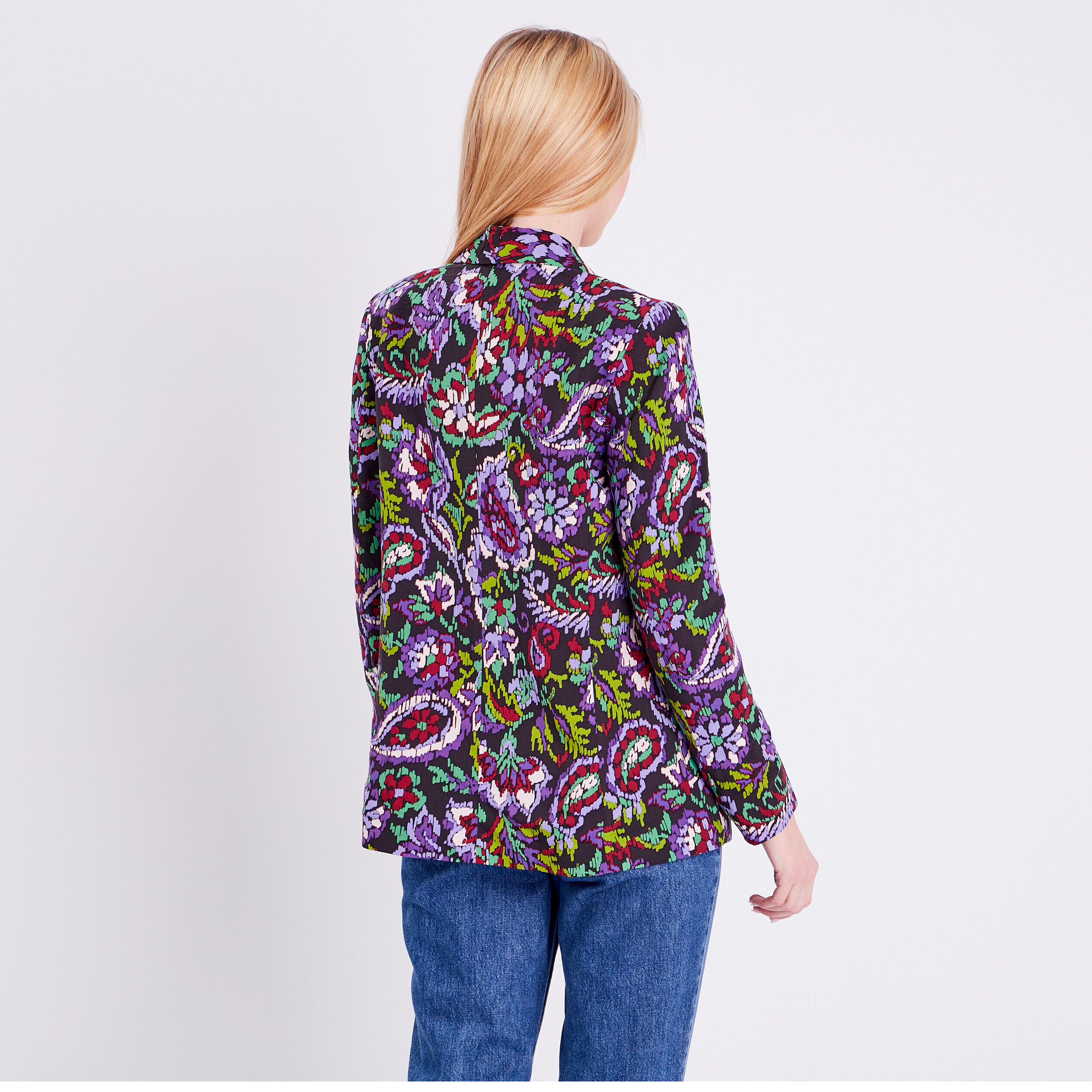 Veste blazer avec manches longues noir femme | Cache Cache