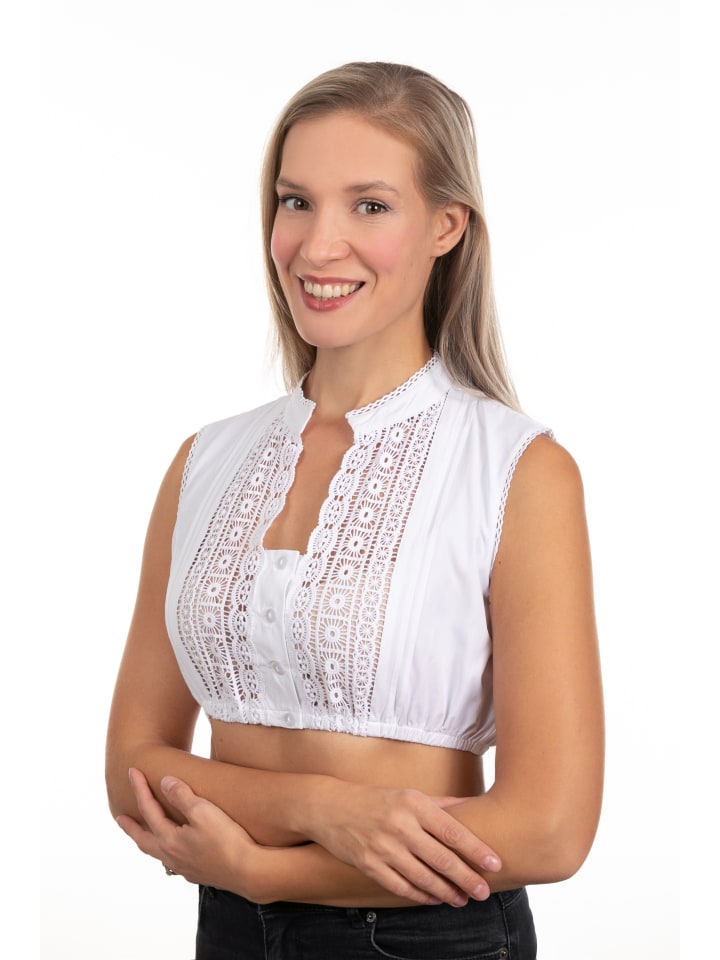 Edelnice Dirndbluse Julia in weiß günstig kaufen