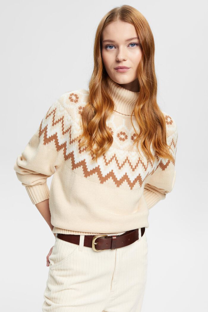 Norweger-Pullover mit Rollkragen