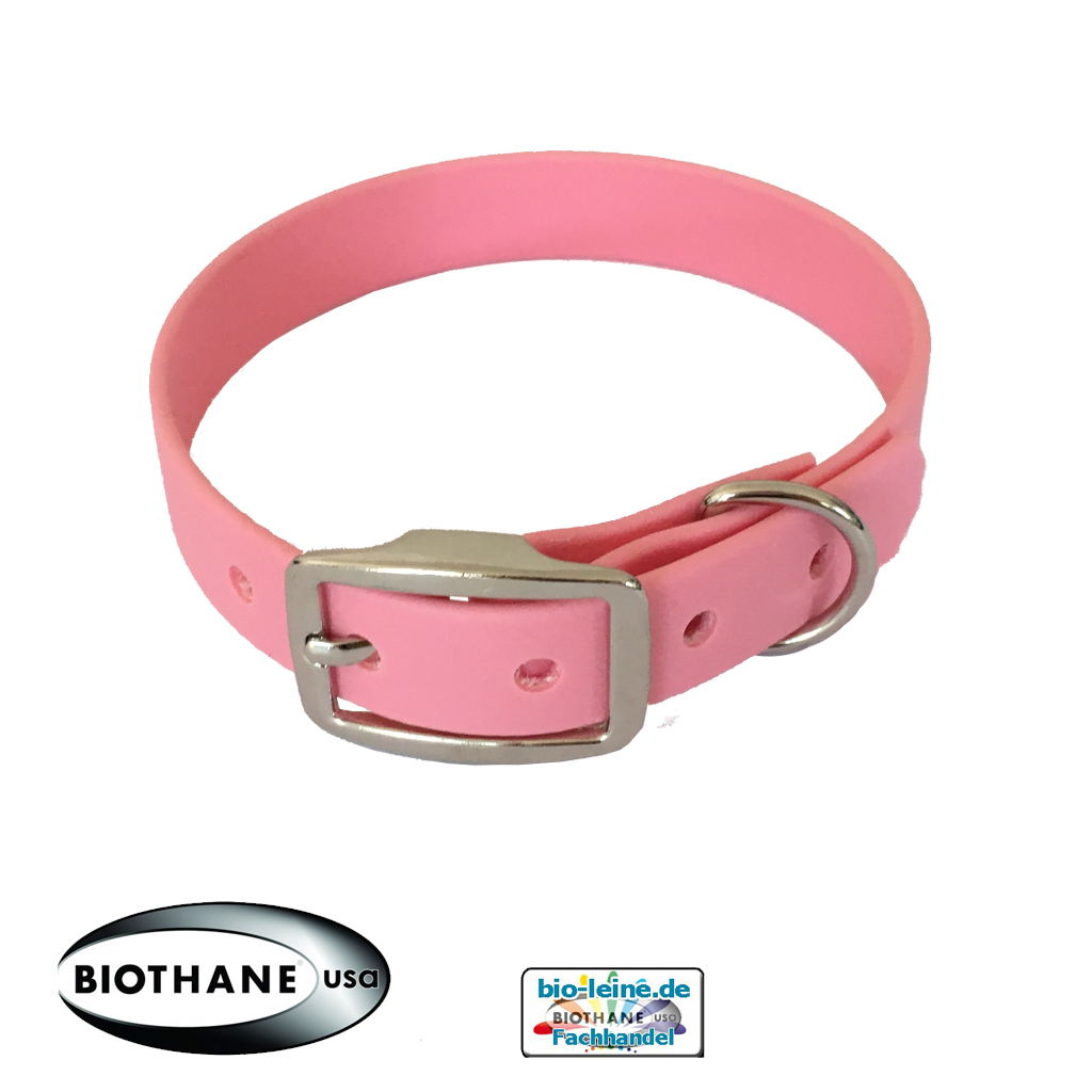 bio-leine Hundehalsbänder bio-leine 21-30cm HU Biothane Halsband altrosa 52 cm, 62 cm