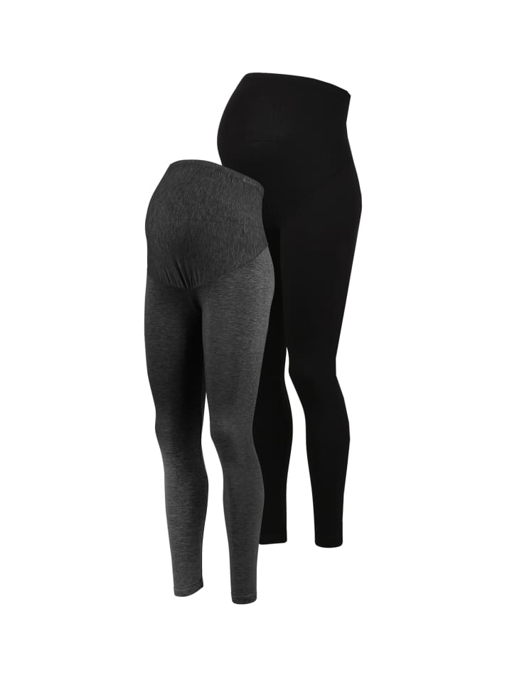 petit amour Julia Umstandsleggings Doppelpack Dunkelgrau/ Schwarz günstig kaufen