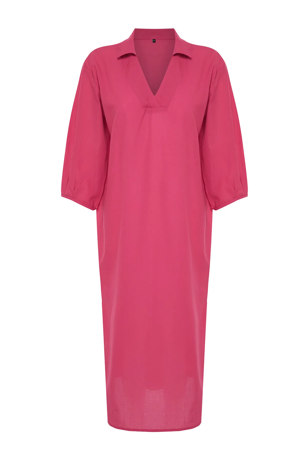 Trendyol Collection  Fuchsia Wide Fit Midi-Strandkleid aus Webstoff TBESS22EL0009