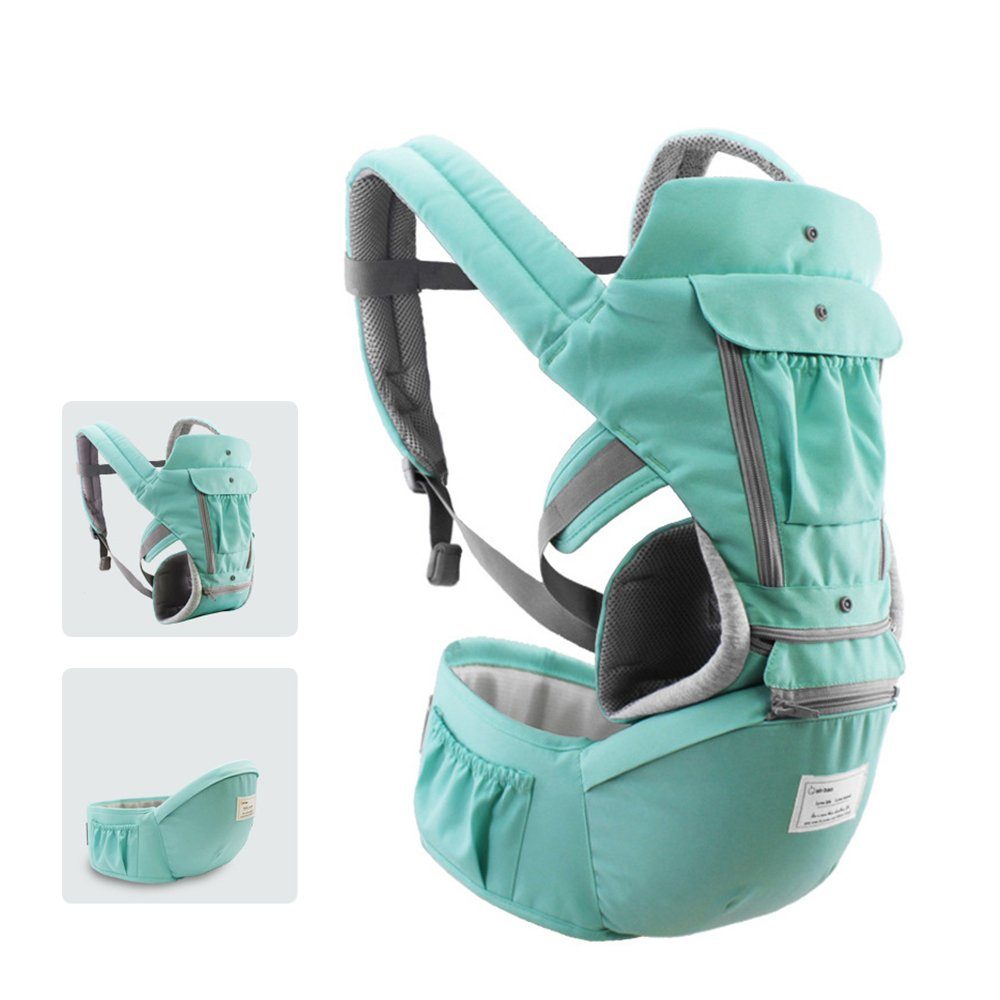 Tidyard Bauchtrage Hüftsitz Atmungsaktives und Abnehmbares Design (Verstellbarer Gurt Seitentaschen, Ergonomische Baby-Sicherheitsträger Träger Taillenhocker), für 0-36 Monate Babys Kleinkinder