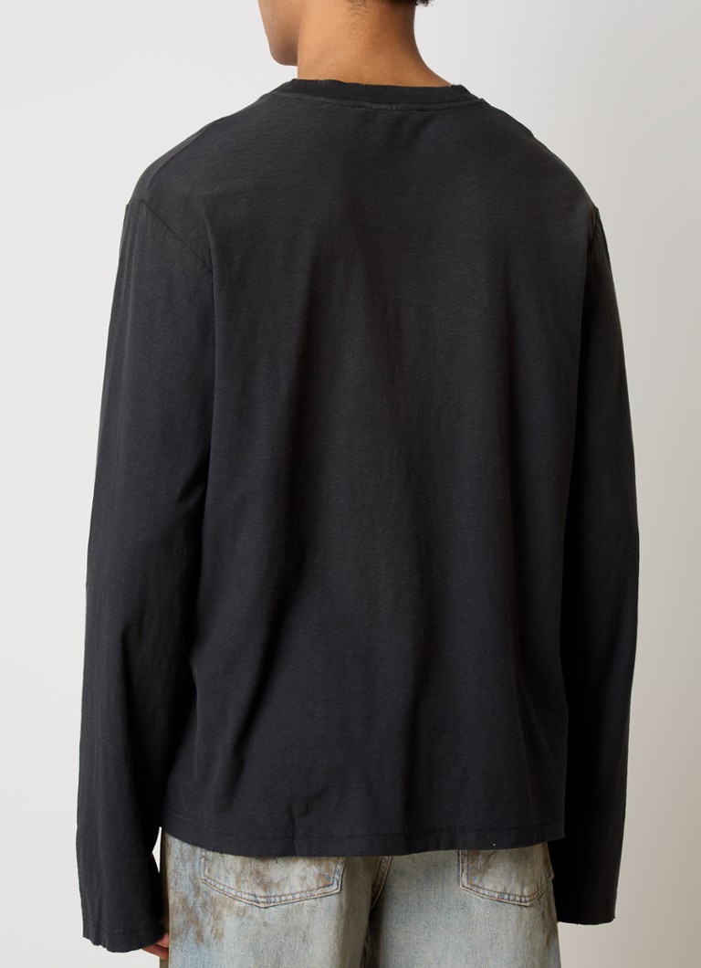 Tricou cu mânecă lungă de la Acne Studios și logo imprimat