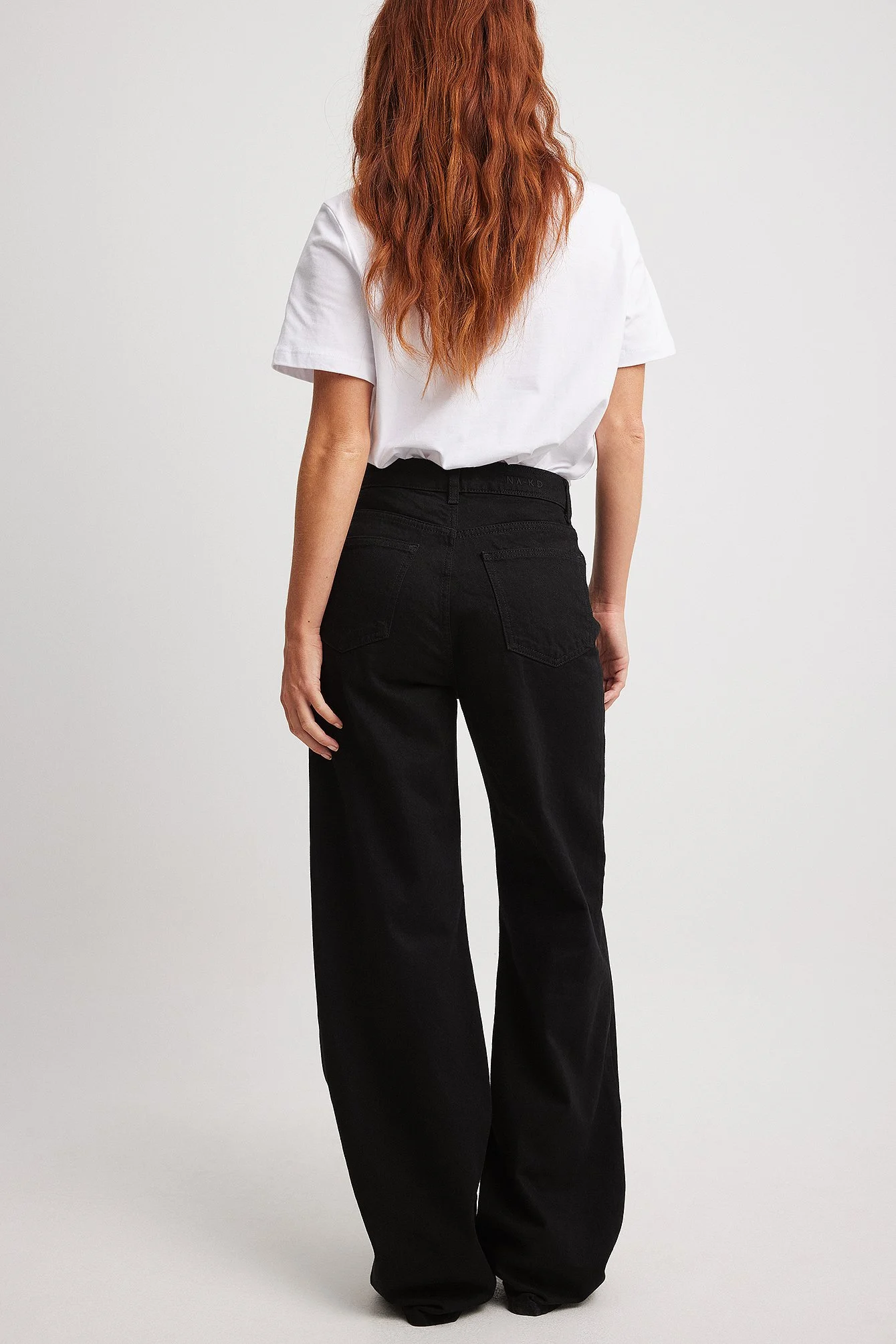 Weite Jeans mit hoher Taille