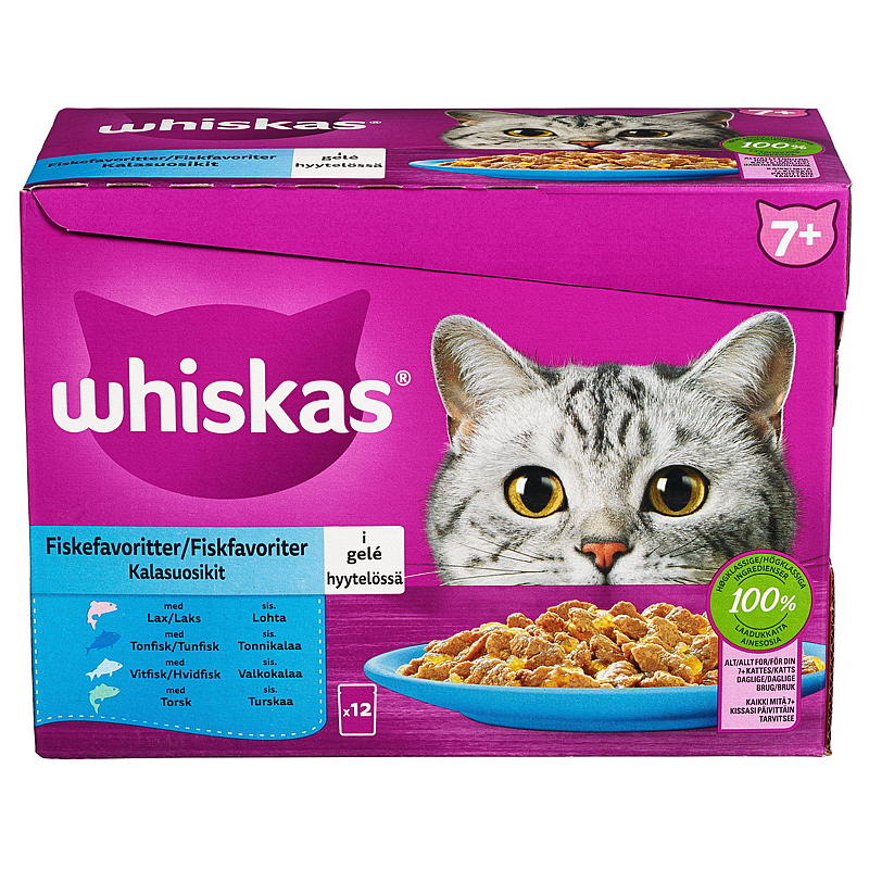 Mars Kattemat 12x85 g fiskefavoritter 7  Whiskas
