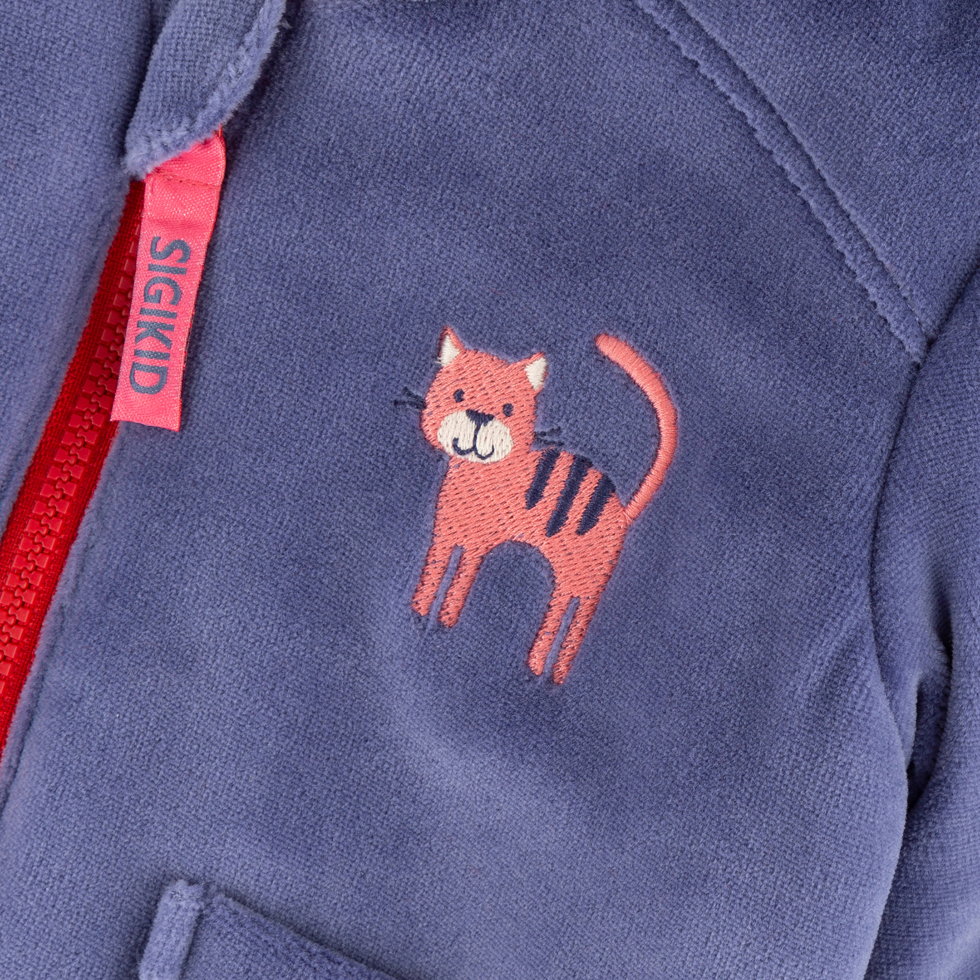 Baby Wendejacke Katze, Nicki blau oder rot-weiß geringel