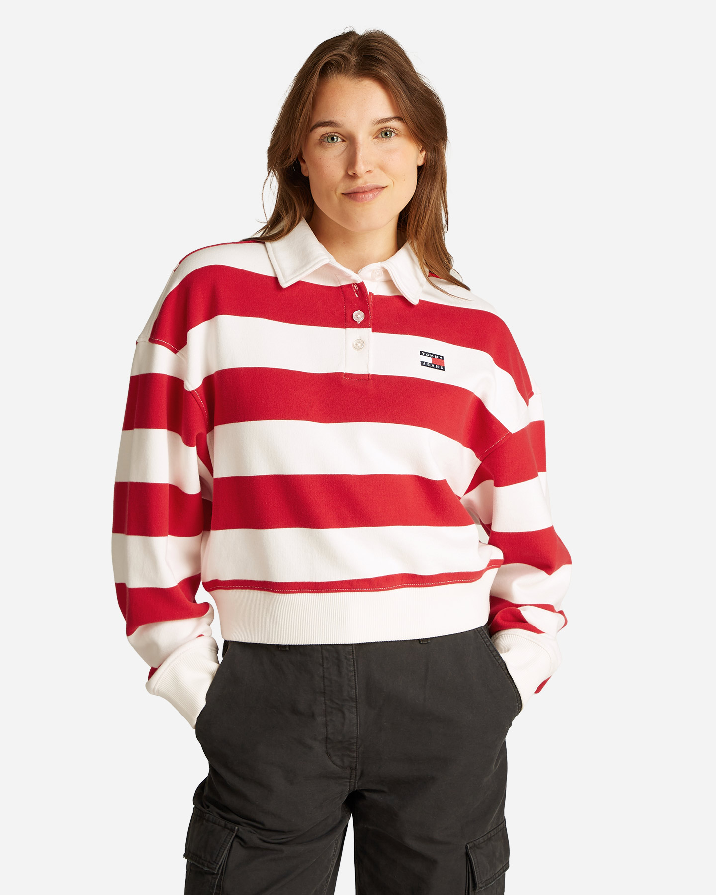 Polo Tommy Hilfiger Boxy Stripe W DW0DW19409-YBH