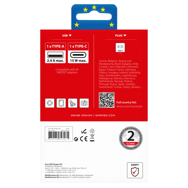 EURO USB CHARGER A/C - Reisestecker