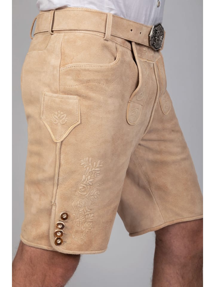 Edelnice Kurze Wildbock Lederhose Balthasar in natur günstig kaufen